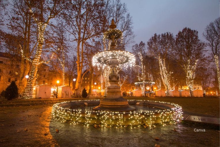 christmas market in zagreb croatia